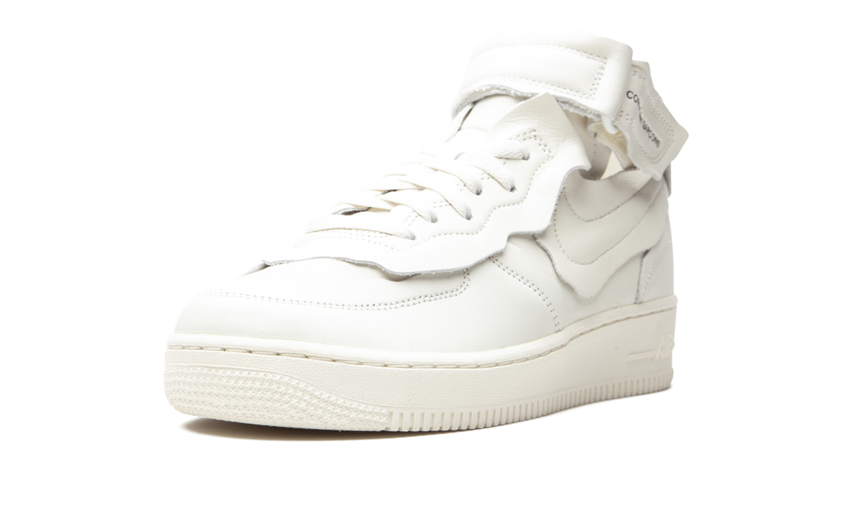 Overkicks - Nike Air Force 1 Mid Comme des Garcons White (DC3601-100) - detalle suela