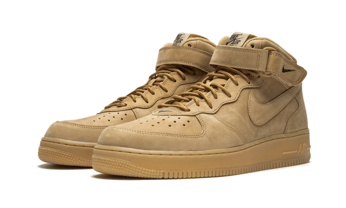 Overkicks - Nike Air Force 1 Mid Flax Outdoor Green (715889-200) - vista trasera