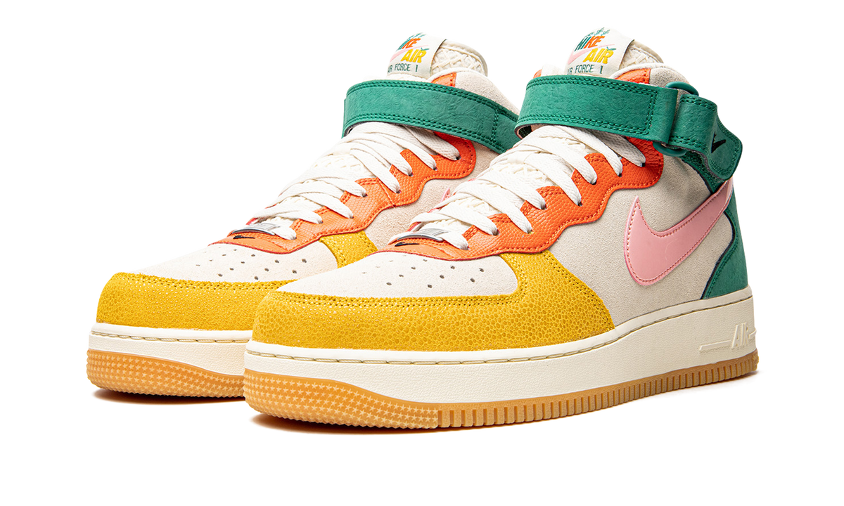 Overkicks - Nike Air Force 1 Mid NH Vivid Sulfur Rush Orange (DR0158-100) - vista trasera
