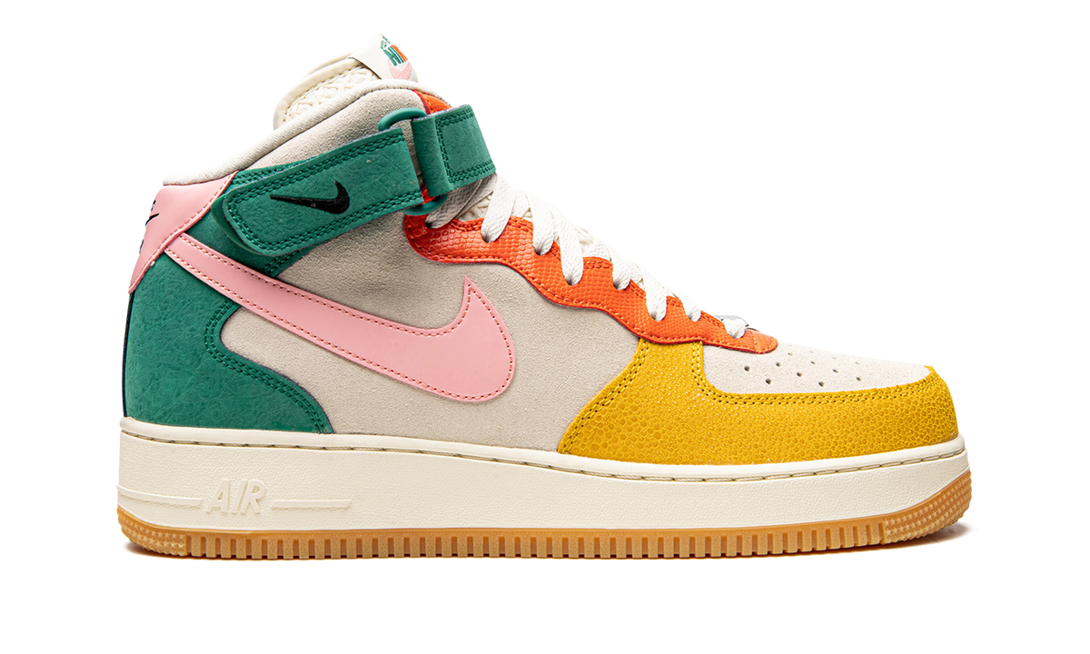 Overkicks - Nike Air Force 1 Mid NH Vivid Sulfur Rush Orange (DR0158-100) - detalle talón