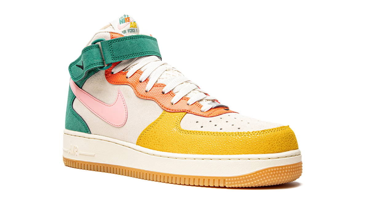 Overkicks - Nike Air Force 1 Mid NH Vivid Sulfur Rush Orange (DR0158-100) - detalle lateral interior