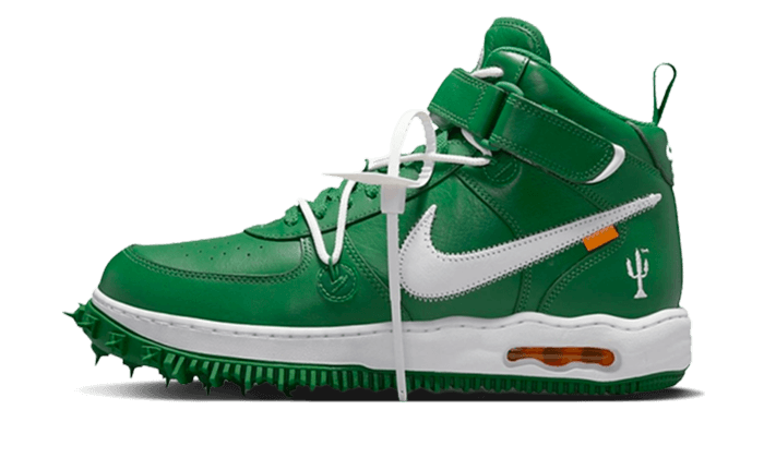 Overkicks - Nike Air Force 1 Mid Off-White Pine Green (DR0500-300) - vista lateral
