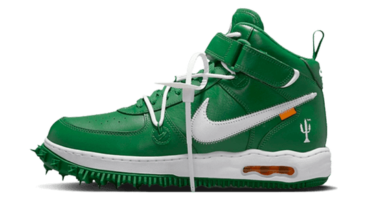 Overkicks - Nike Air Force 1 Mid Off-White Pine Green (DR0500-300) - vista lateral