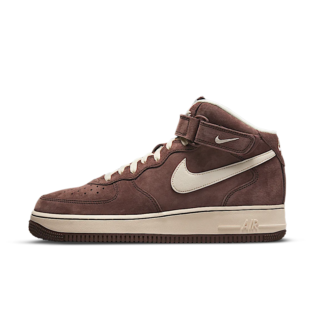 Overkicks - Nike Air Force 1 Mid QS Chocolate (DM0107-200) - vista lateral
