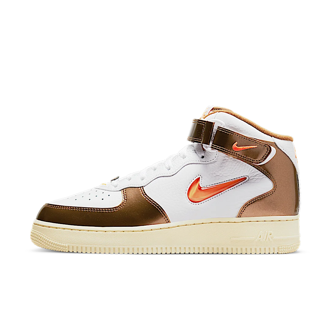 Overkicks - Nike Air Force 1 Mid QS Jewel Ale Brown (DH5623-100) - vista lateral
