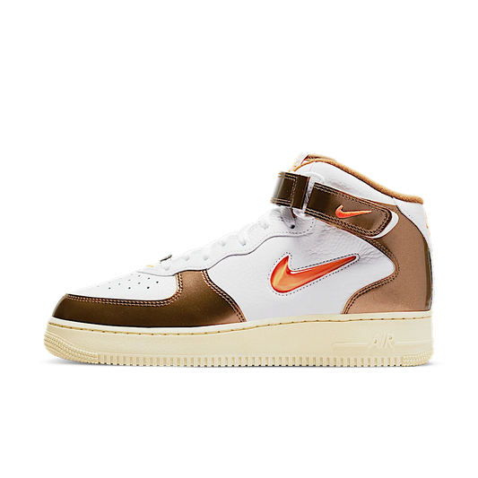 Overkicks - Nike Air Force 1 Mid QS Jewel Ale Brown (DH5623-100) - vista lateral