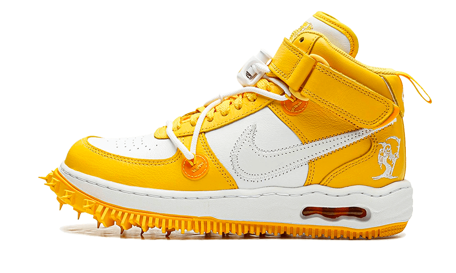 Overkicks - Nike Air Force 1 Mid SP Off-White Varsity Maize (DR0500-101) - vista lateral