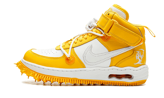 Overkicks - Nike Air Force 1 Mid SP Off-White Varsity Maize (DR0500-101) - vista lateral
