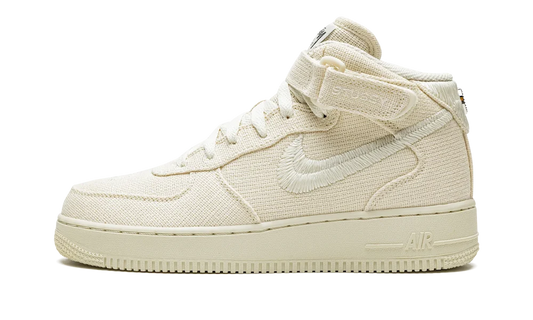 Overkicks - Nike Air Force 1 Mid Stussy Fossil (DJ7841-200) - vista lateral