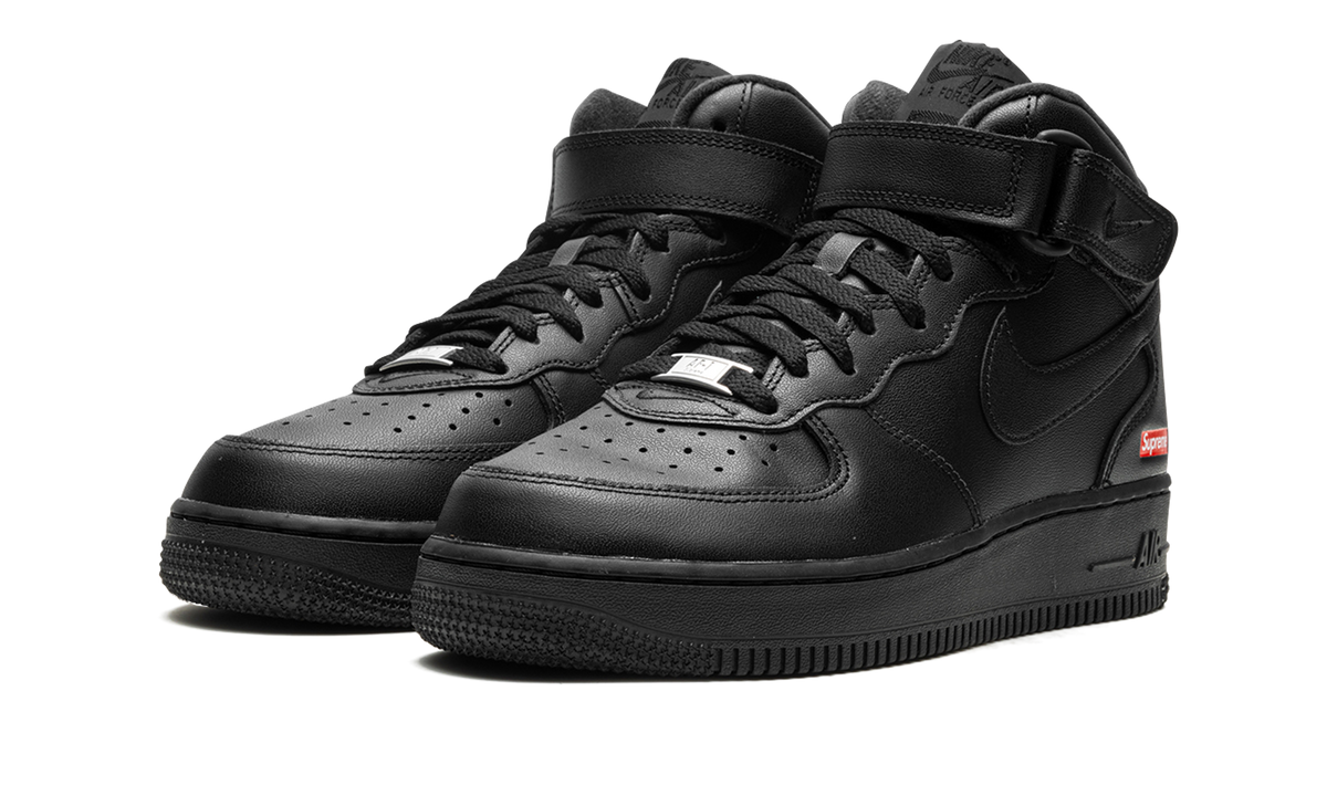 Overkicks - Nike Air Force 1 Mid Supreme Black (FZ8784-001) - vista trasera