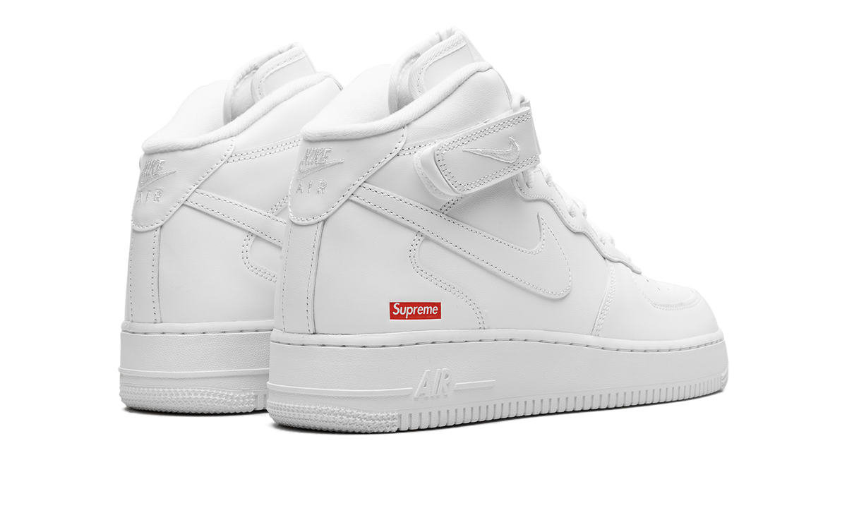 Overkicks - Nike Air Force 1 Mid Supreme White (FZ8784-100) - par completo