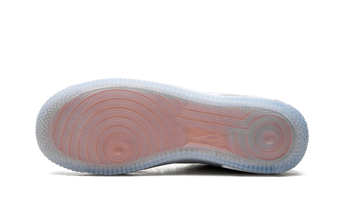 Overkicks - Nike Air Force 1 React White Light Bone (CQ8879-100) - vista superior