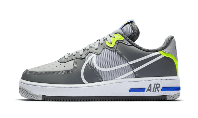 Overkicks - Nike Air Force 1 React Wolf Grey (CD4366-002) - vista lateral