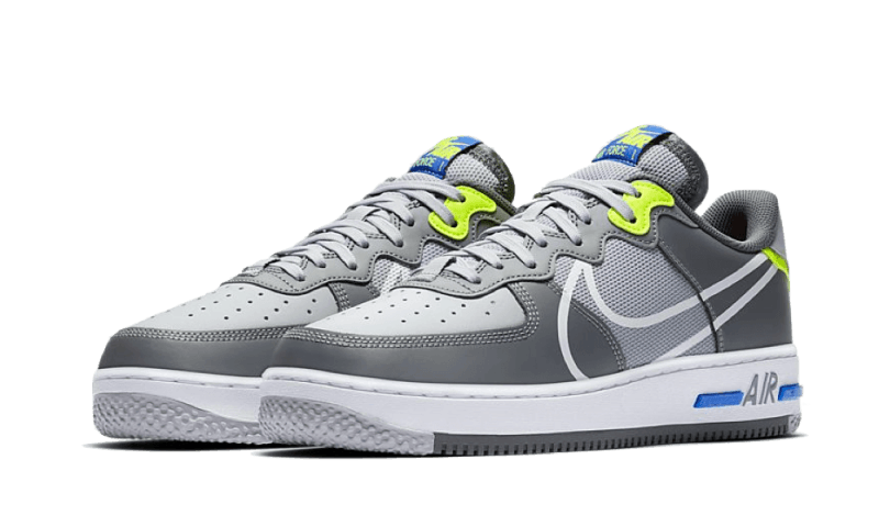 Overkicks - Nike Air Force 1 React Wolf Grey (CD4366-002) - vista trasera