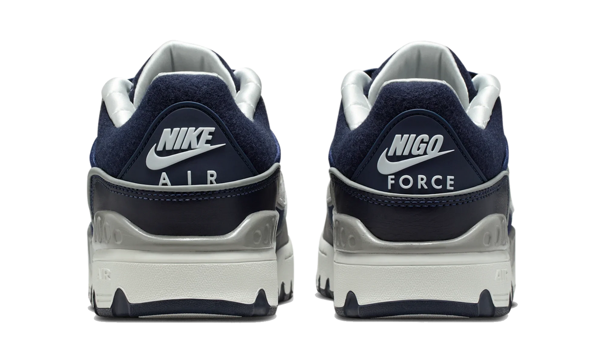 Overkicks - Nike Air Force 3 Low SP Nigo Pendleton College Pack Midnight Navy (HV5032-400) - detalle talon