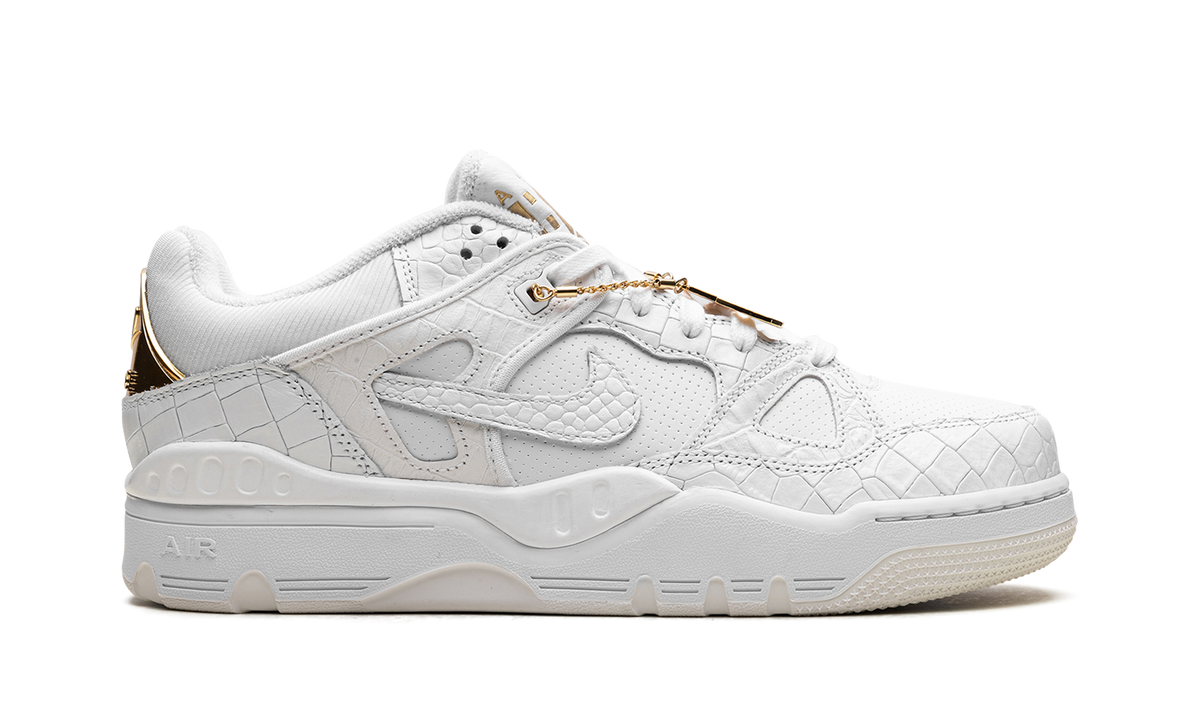 Overkicks - Nike Air Force 3 Low SP Nigo White Metallic Gold (HF7630-100) - detalle talon