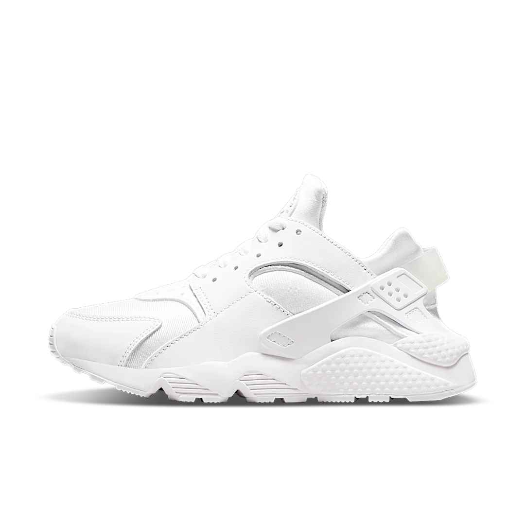 Overkicks - Nike Air Huarache Triple White (2021) (Womens) (DH4439-102) - vista lateral