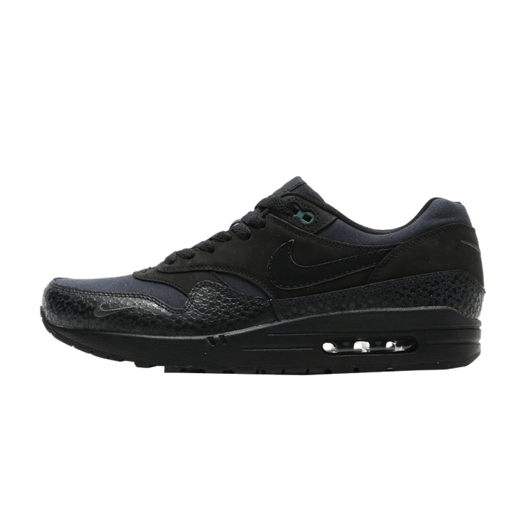 Overkicks - Nike Air Max 1 Black/Black-Bonsai (512033-030) - vista lateral