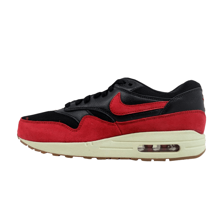 Overkicks - Nike Air Max 1 Black Red Sail (Women's) (599820-018) - vista lateral