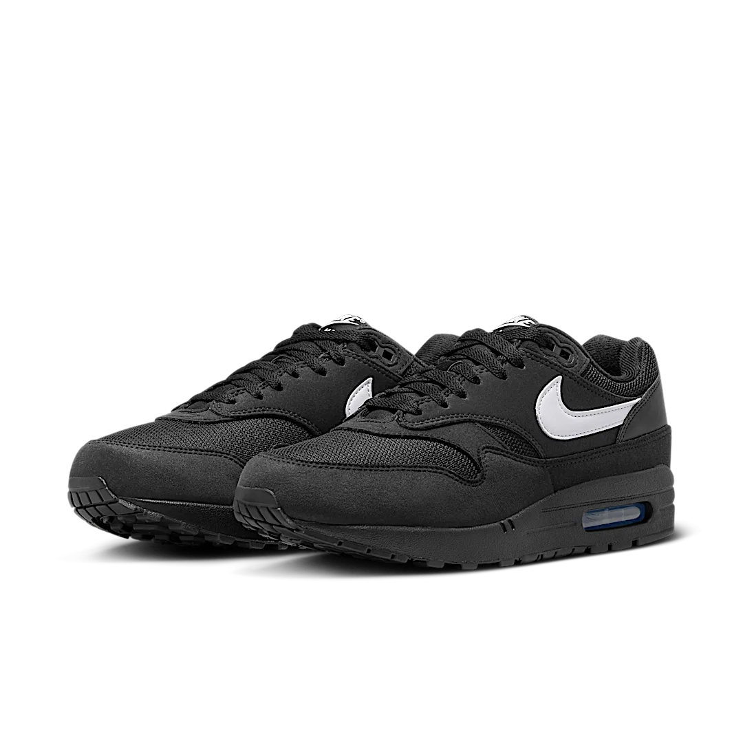 Overkicks - Nike Air Max 1 Black White Swoosh (FZ0628-010) - vista trasera