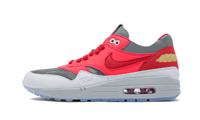 Overkicks - Nike Air Max 1 CLOT Kiss of Death Solar Red (DD1870-600) - vista lateral