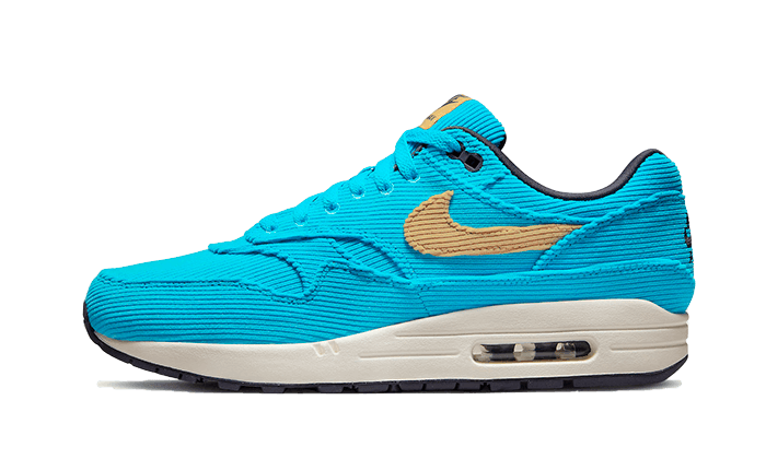 Overkicks - Nike Air Max 1 Corduroy Baltic Blue (FB8915-400) - vista lateral