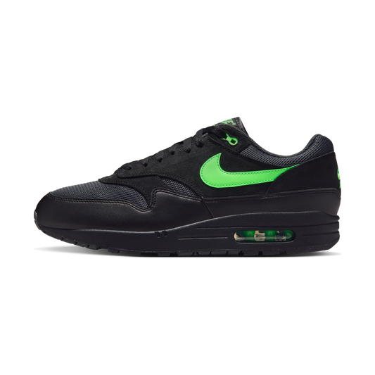 Overkicks - Nike Air Max 1 Essential Black Green Strike (FZ5808-012) - vista lateral