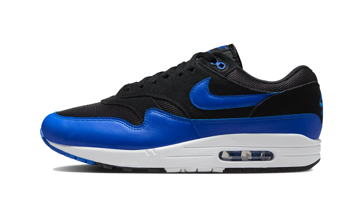 Overkicks - Nike Air Max 1 Essential Black Hyper Royal (FZ5808-010) - vista lateral