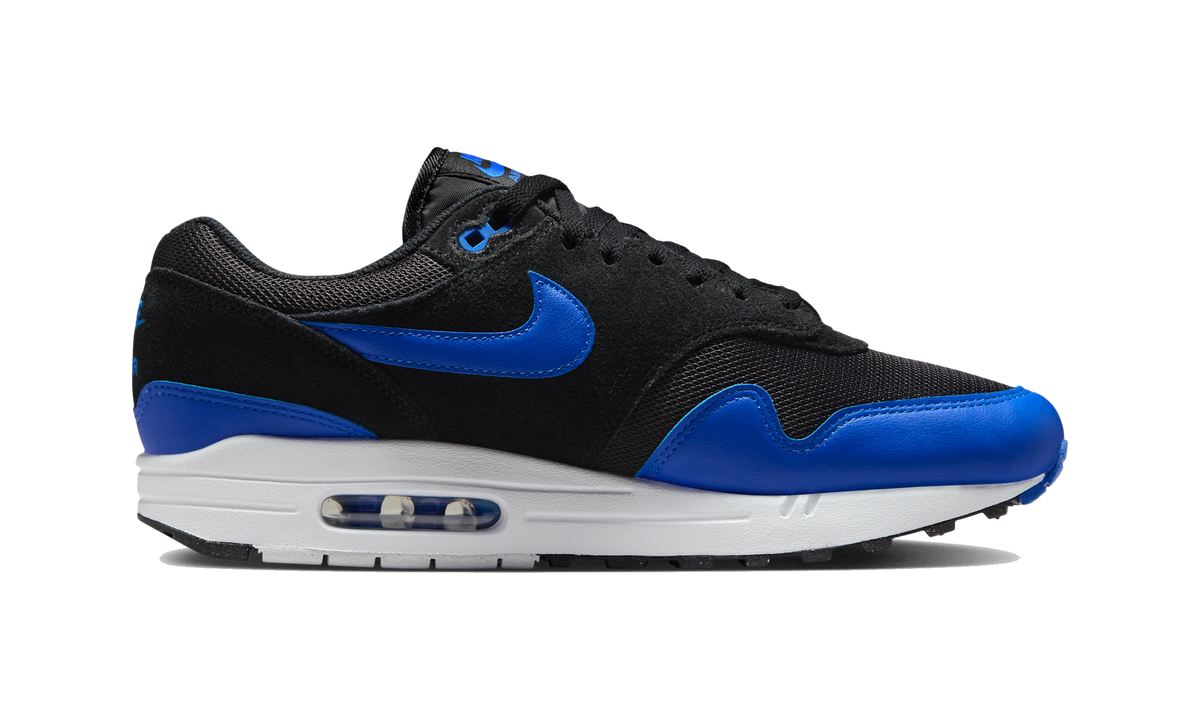 Overkicks - Nike Air Max 1 Essential Black Hyper Royal (FZ5808-010) - detalle lateral