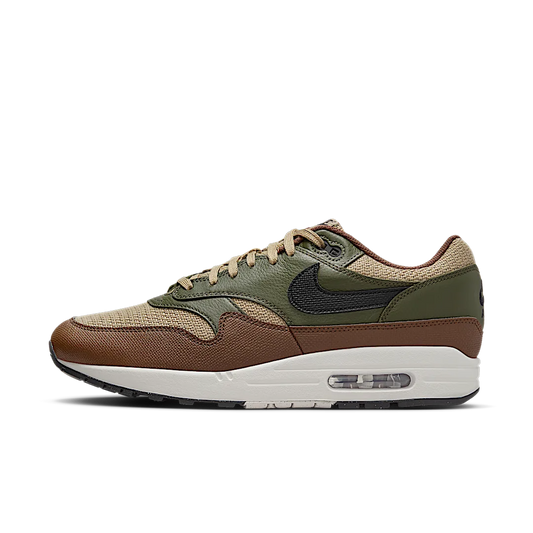 Overkicks - Nike Air Max 1 Essential PRM Neutral Olive Cacao Wow (HF1516-200) - vista lateral