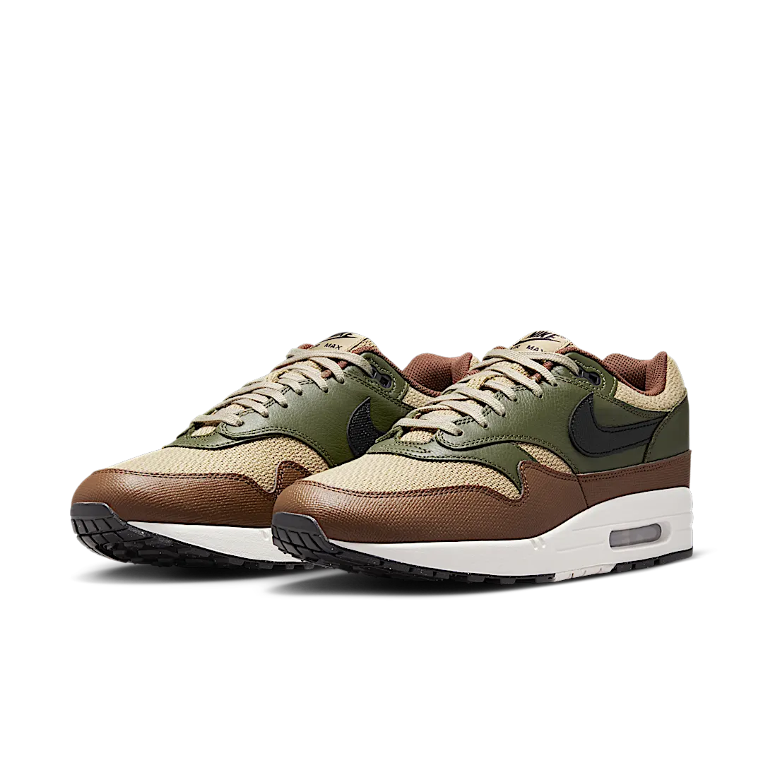 Overkicks - Nike Air Max 1 Essential PRM Neutral Olive Cacao Wow (HF1516-200) - vista trasera
