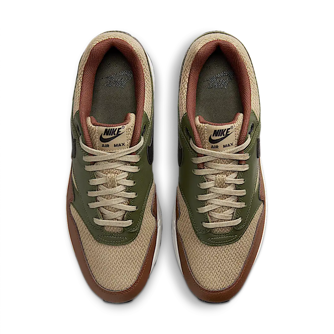 Overkicks - Nike Air Max 1 Essential PRM Neutral Olive Cacao Wow (HF1516-200) - par completo