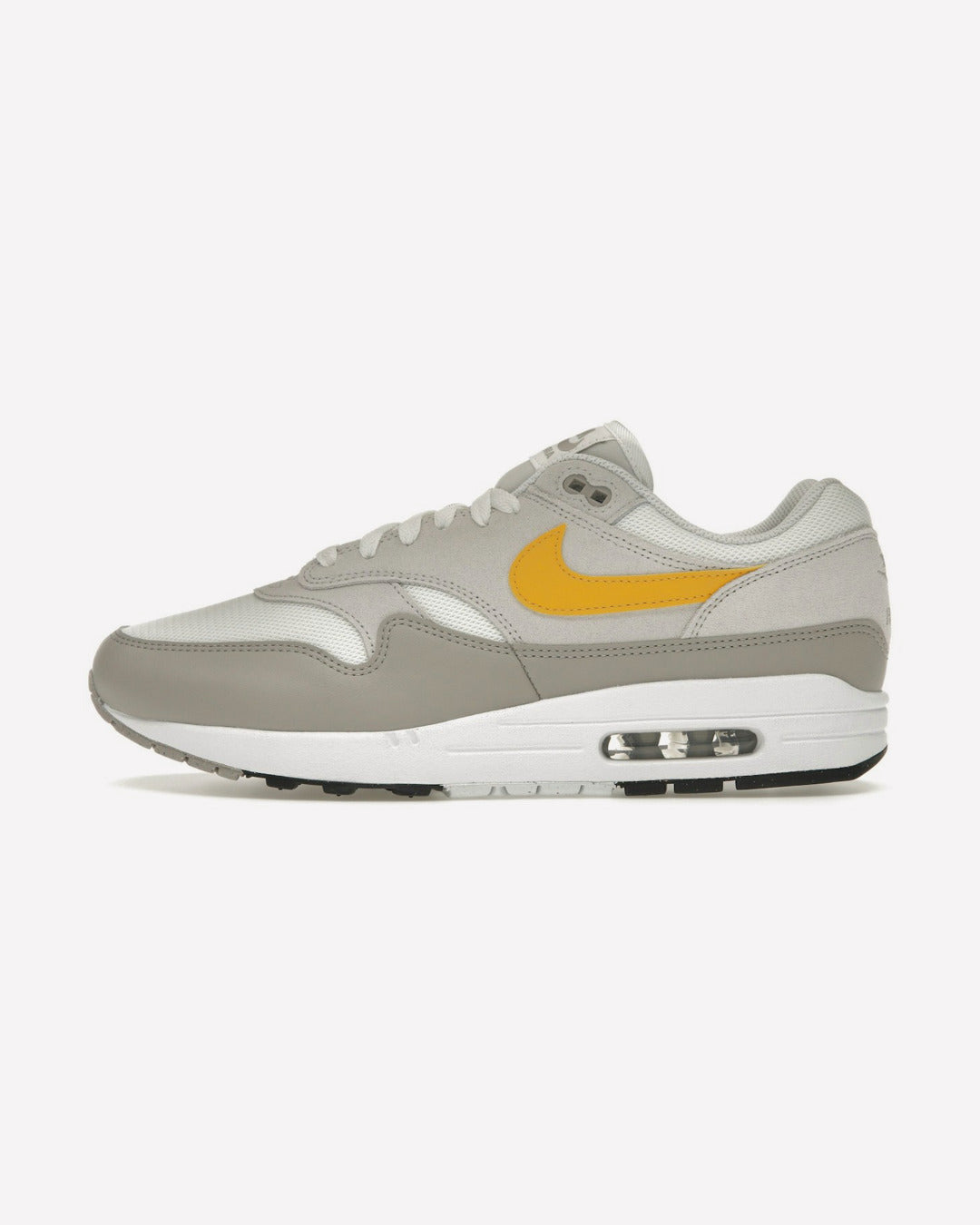 Overkicks - Nike Air Max 1 Essential Summit White University Gold (FZ5808-105) - vista lateral