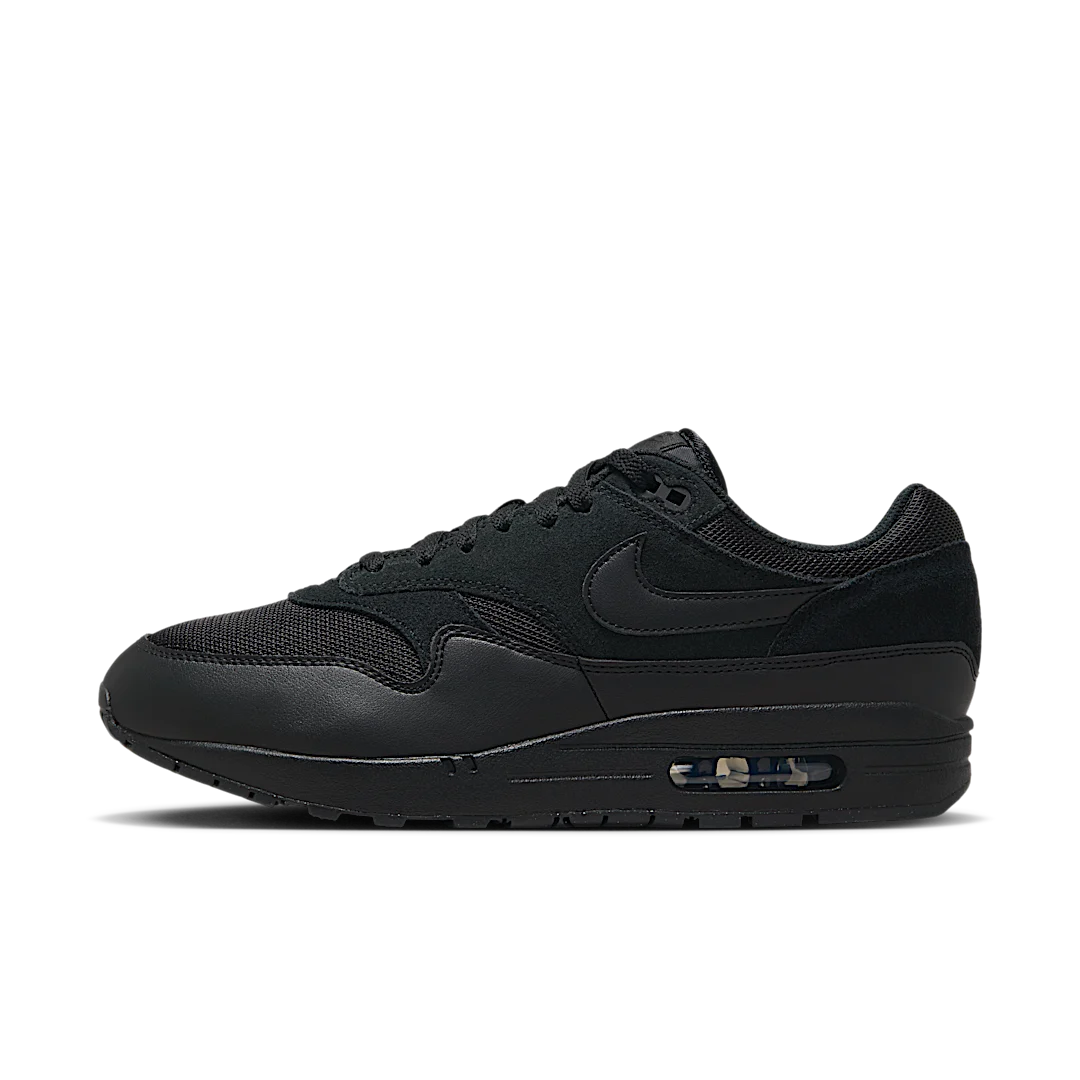 Overkicks - Nike Air Max 1 Essential Triple Black (FZ5808-006) - vista lateral