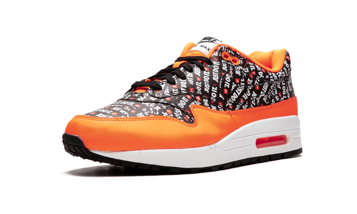 Overkicks - Nike Air Max 1 Just Do It Pack Black Orange (875844-008) - detalle lateral