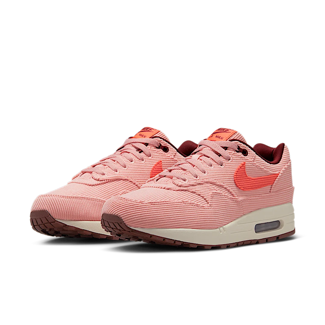 Overkicks - Nike Air Max 1 PRM Corduroy Coral Stardust (FB8915-600) - vista trasera