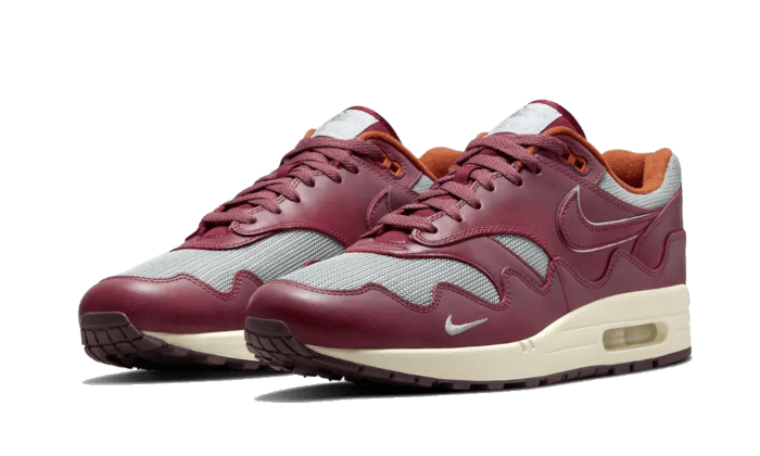 Overkicks - Nike Air Max 1 Patta Waves Rush Maroon (with Bracelet) (DO9549-001) - vista trasera