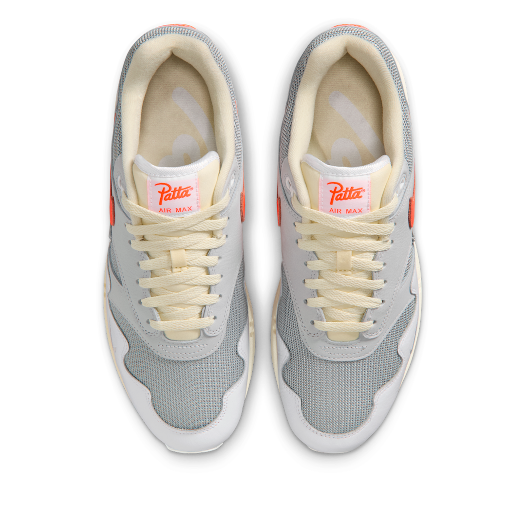 Overkicks - Nike Air Max 1 Patta Waves White Hyper Crimson (II7055-100) - par completo