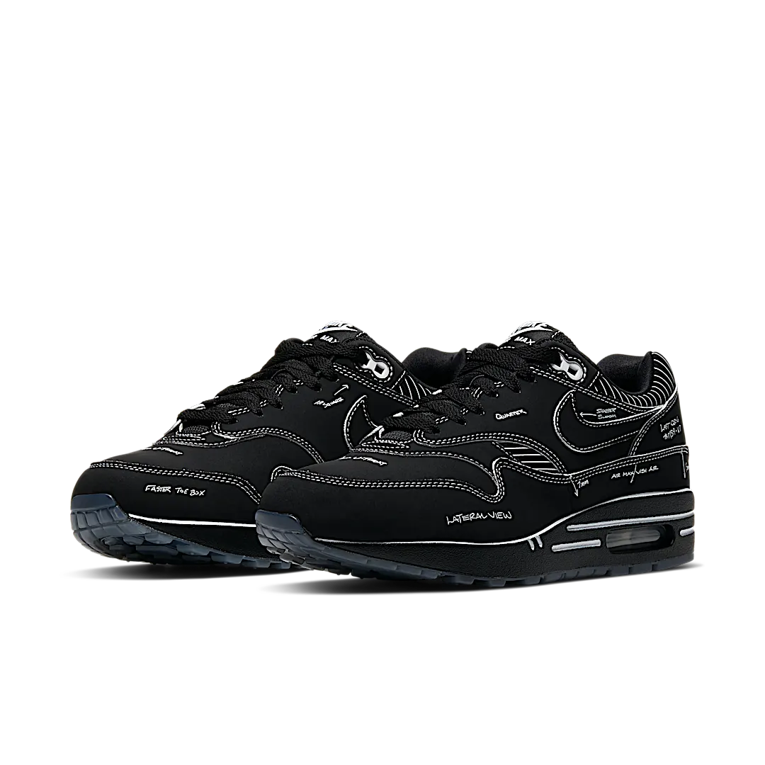Overkicks - Nike Air Max 1 Tinker Sketch to Shelf Black (CJ4286-001) - vista trasera