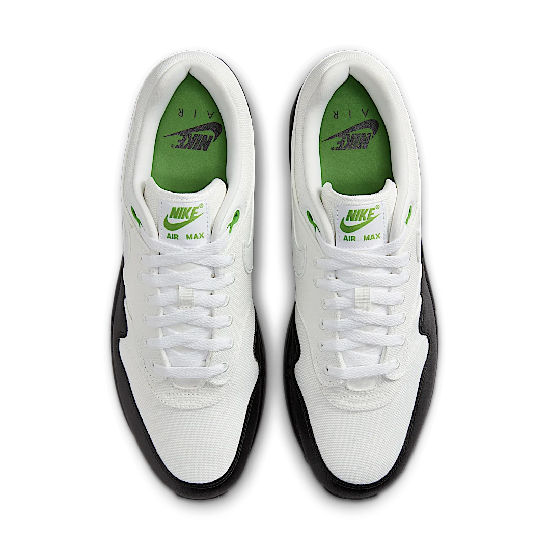 Overkicks - Nike Air Max 1 White Black Chlorophyll (FZ5160-121) - par completo