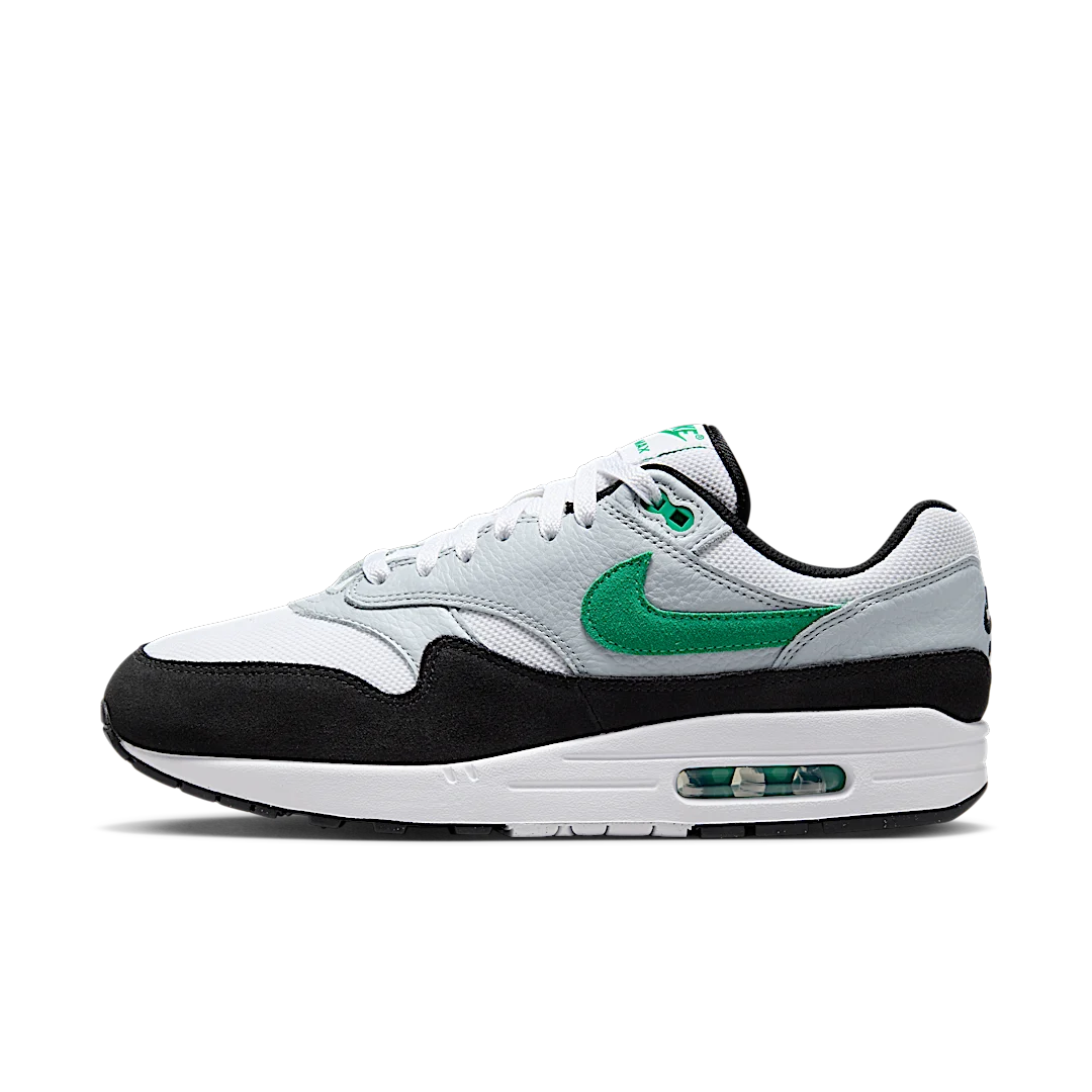 Overkicks - Nike Air Max 1 White Black Stadium Green (FN6952-100) - vista lateral