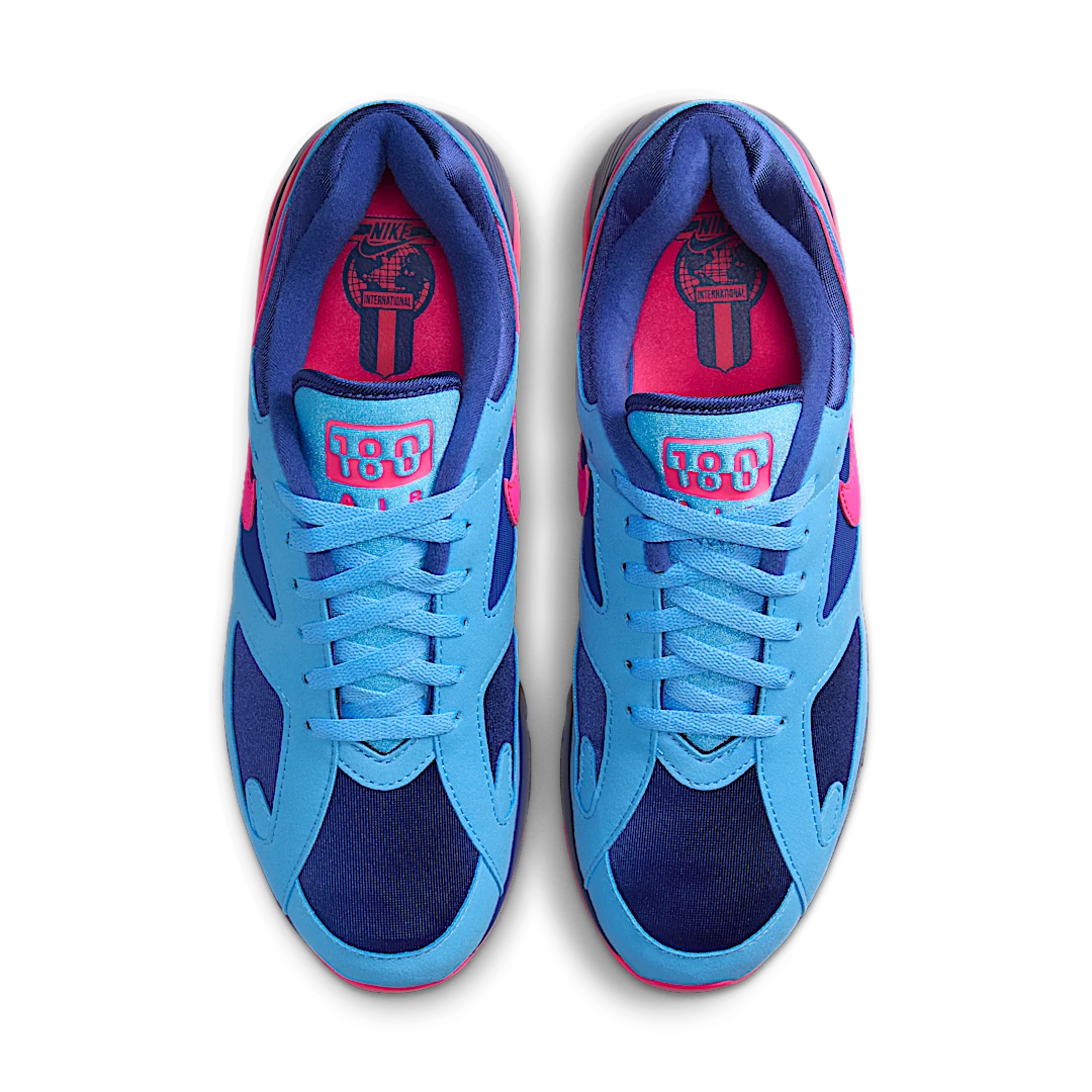 Overkicks - Nike Air Max 180 University Blue Hyper Pink (HQ1706-401) - par completo