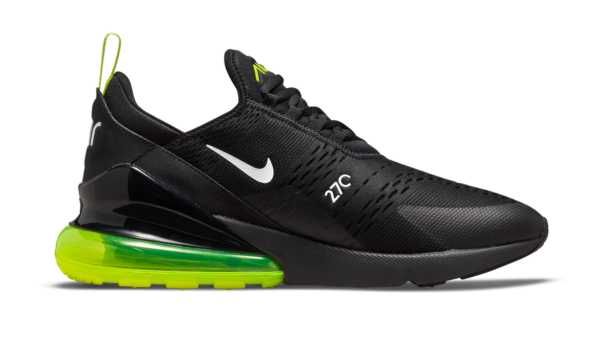 Overkicks - Nike Air Max 270 Black Neon (DO6392-001) - detalle suela