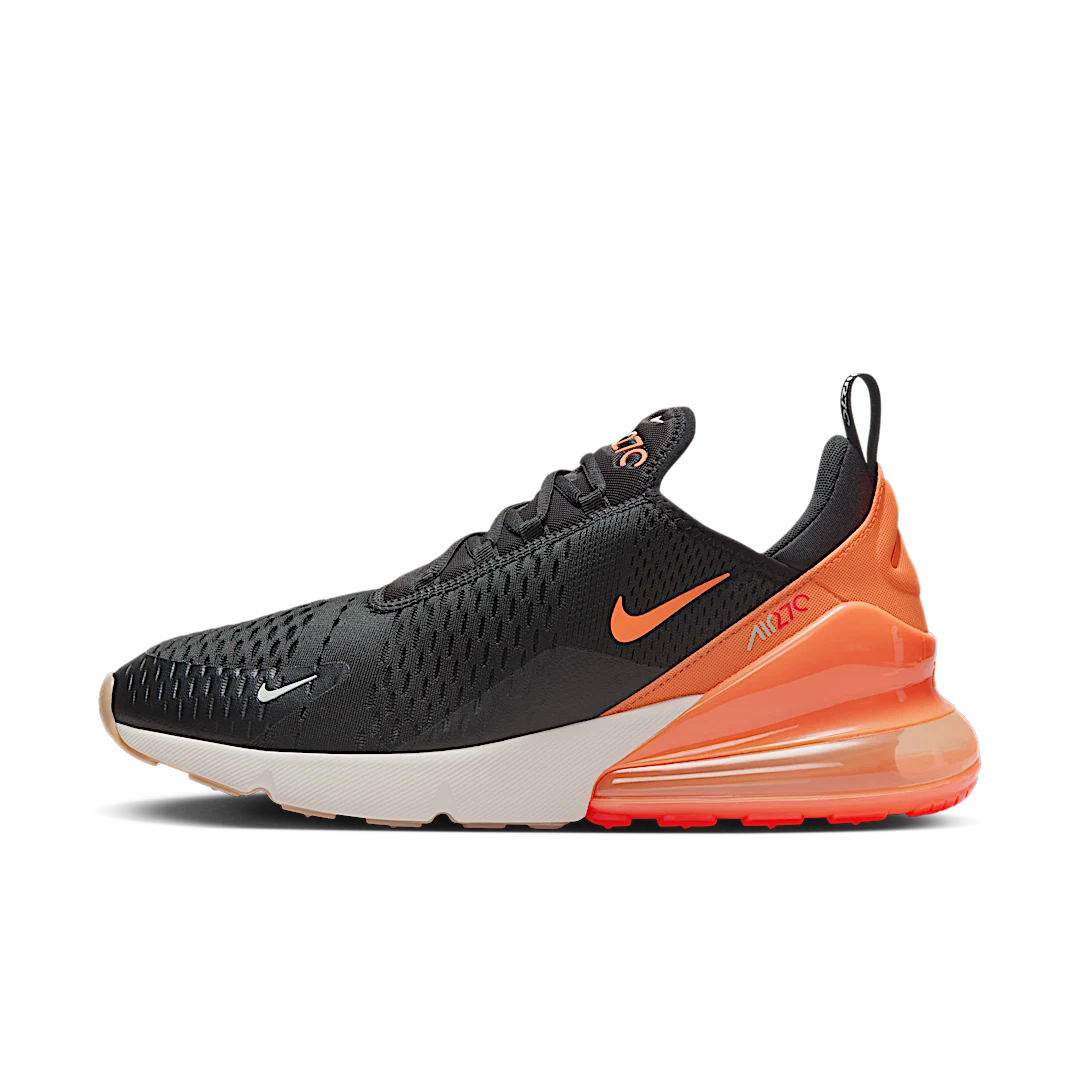 Overkicks - Nike Air Max 270 Black Phantom Total Orange (AH8050-030) - vista lateral