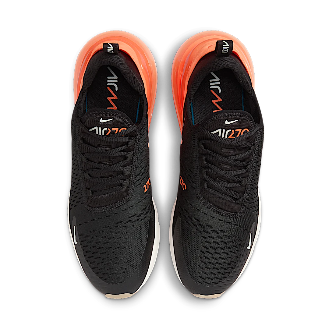 Overkicks - Nike Air Max 270 Black Phantom Total Orange (AH8050-030) - par completo