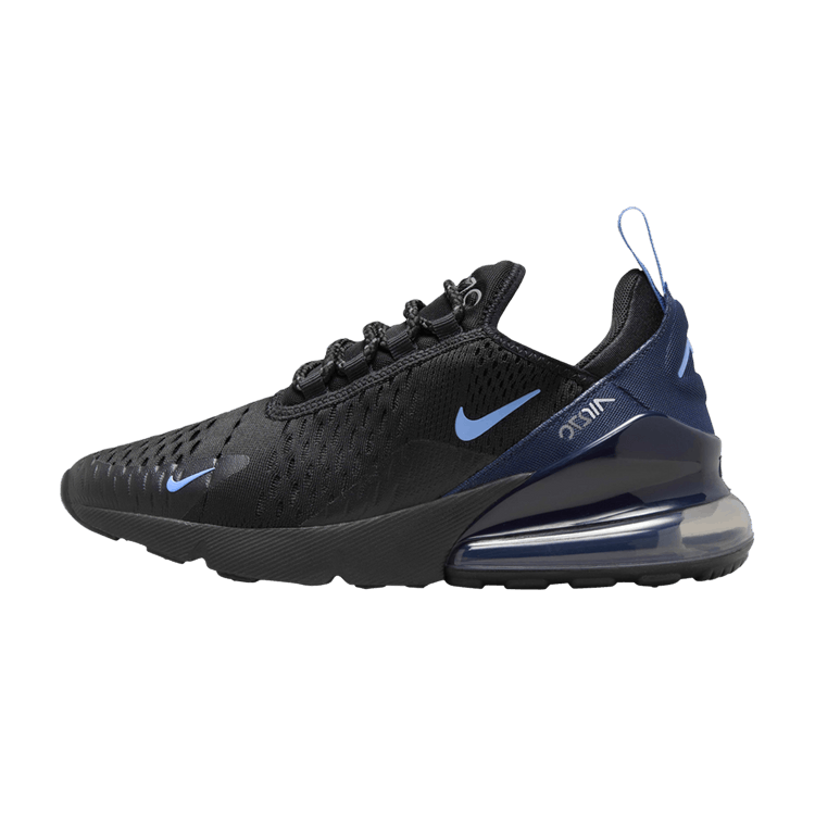 Overkicks - Nike Air Max 270 Black Royal Midnight Navy (GS) (HQ3811-001) - vista lateral