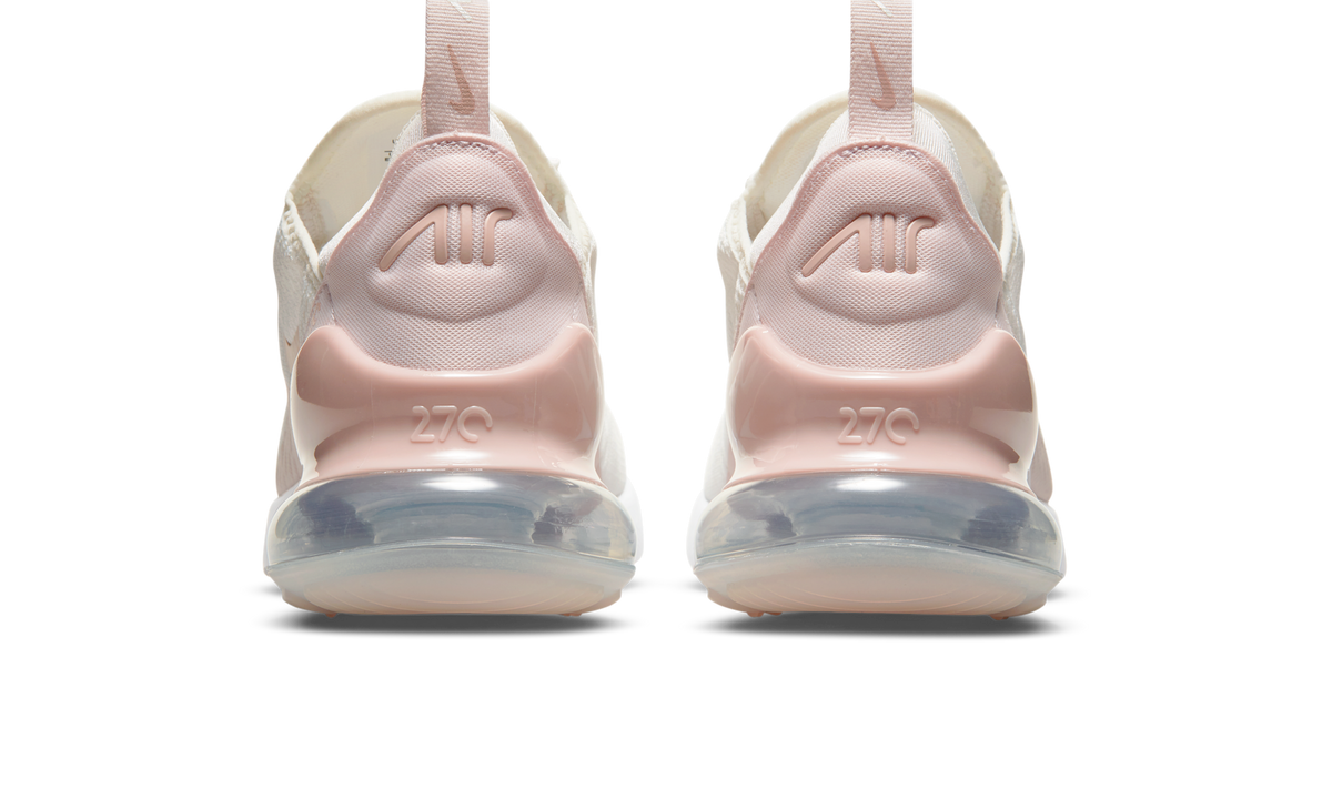 Overkicks - Nike Air Max 270 Essential Summit White Light Pink (DM3053-100) - detalle talón