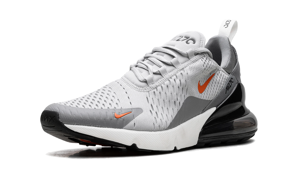 Overkicks - Nike Air Max 270 Grey Fog Team Orange Sail (DR8616-001) - detalle suela