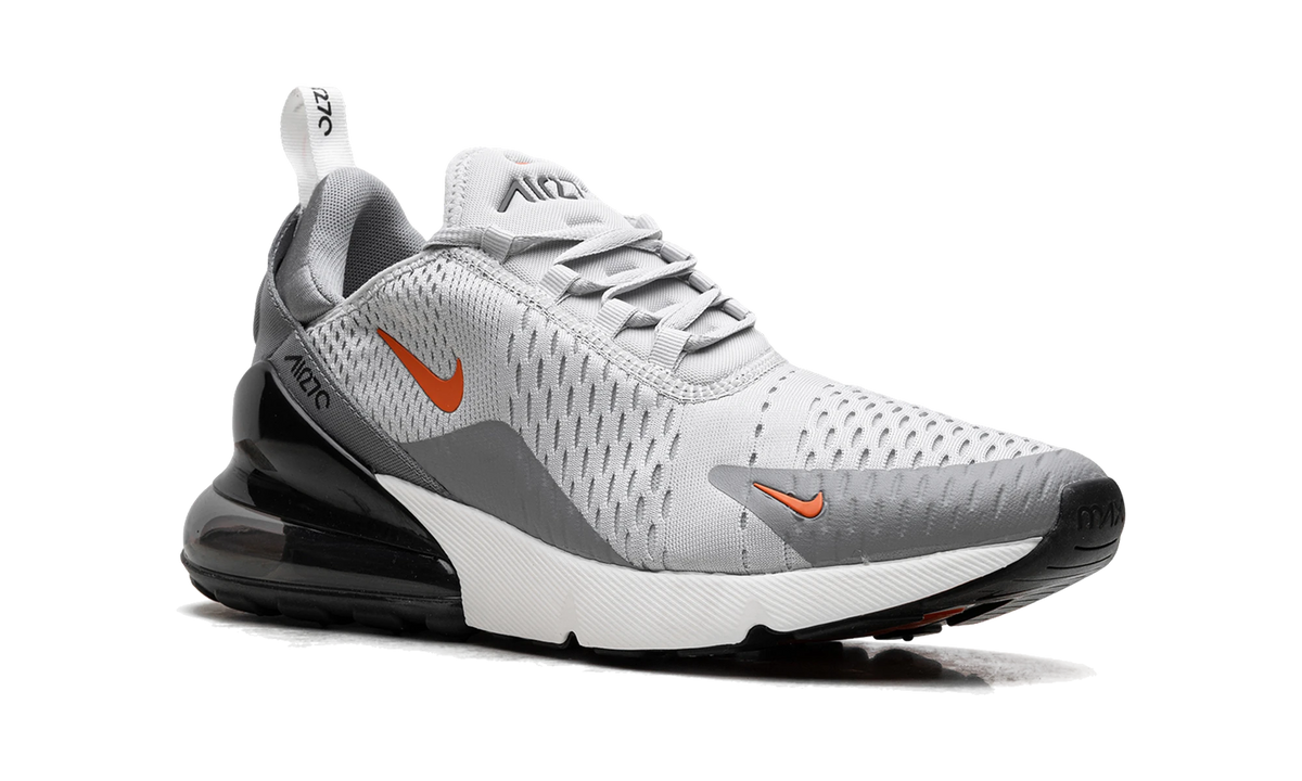 Overkicks - Nike Air Max 270 Grey Fog Team Orange Sail (DR8616-001) - detalle lateral interior