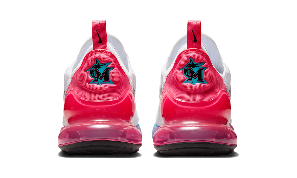 Overkicks - Nike Air Max 270 Miami Marlins (HQ8001-100) - detalle talón